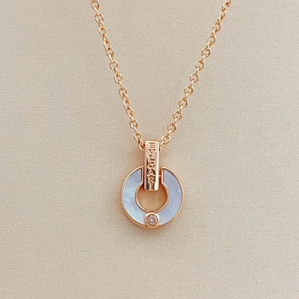 Bulgari Gold Circle Pendant Necklace - Picture 2 of 7
